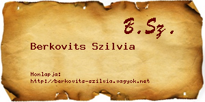 Berkovits Szilvia névjegykártya